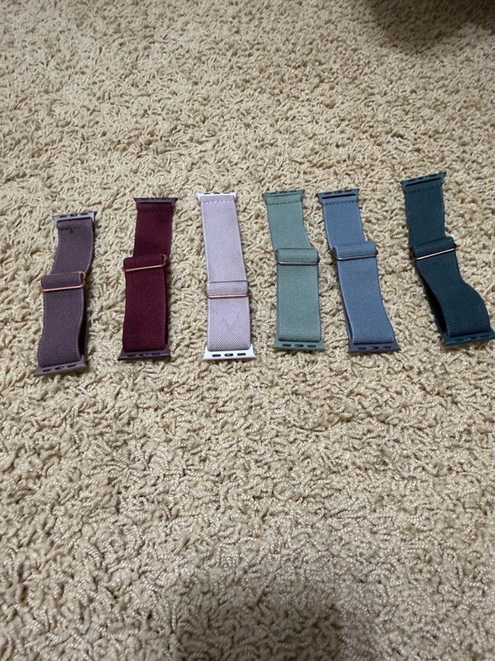 Set of 6 Woven Loop for Apple Watch 40mm Watch Bands in Mixed Colors